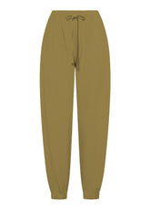 PANTALONE JOGGER COTONE MODAL E RASO MARRONE - NUT BROWN | DEHA