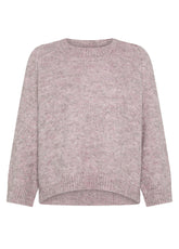 MAGLIA GIROCOLLO IN MISTO LANA DI ALPACA ROSA - ROSE LAVENDER | DEHA