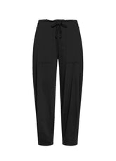 PANTALONI BALLOON IN GABARDINA STRETCH NERO - Pantaloni lunghi sportivi | DEHA