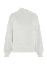 FLAUSCHIG SWEATSHIRT MIT STEHKRAGEN - WEISS - MILK WHITE | DEHA