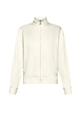 FELPA STRETCH CON ZIP SENZA CAPPUCCIO BIANCO - SOFT IVORY | DEHA
