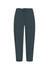 GREY STRETCH GABARDINE BALLOON TROUSERS - LEAD | DEHA