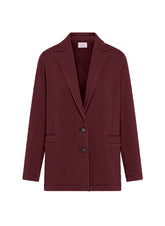MARBLED ORGANIC COTTON BLAZER - RED - CHERRY RED | DEHA
