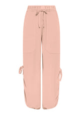 PANTALONE MAGNUM IN VELLUTO MILLE RIGHE ROSA - BLUSH PINK | DEHA