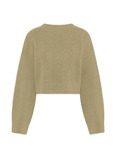 ALPACA CABLE-KNIT SWEATER - BROWN - CAMEL BROWN | DEHA