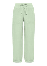 LINEN PANTS - GREEN - JADE GREEN | DEHA