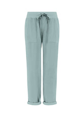 PANTALONI DRITTI IN VELLUTO 1000 RIGHE BLU - FOGGY LIGHT BLUE | DEHA