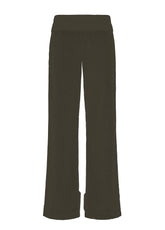 PANTALONI A GAMBA LARGA IN VELLUTO STRETCH MARRONE - MOKA BROWN | DEHA