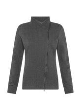 GIACCA BIKER IN JACQUARD SPINA DI PESCE GRIGIO - Giacche e Giubbotti | DEHA