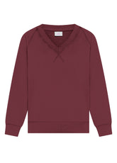 V-AUSSCHNITT-SWEATSHIRT AUS BIO-BAUMWOLLE - ROT - CHERRY RED | DEHA