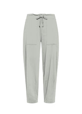 GREY STRETCH GABARDINE BALLOON TROUSERS - ICE GREY | DEHA