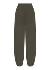 JOGGINGHOSE MIT GERAFFTEM BEINABSCHLUSS - BRAUN - COCOA BROWN | DEHA