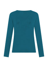 LIGHTWEIGHT WOOL CREW-NECK SWEATER - GREEN - TEAL GREEN | DEHA