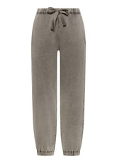 ACID-WASH ORGANIC COTTON JOGGERS - MULTICOLOR - MARBLED TAUPE BROWN | DEHA