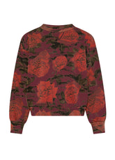ALLOVER-CREWNECK-SWEATSHIRT AUS BIO-BAUMWOLLE - ROT - CHERRY RED | DEHA