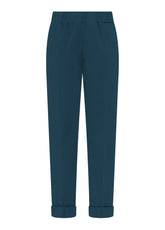 PANTALONE DRITTO CON RISVOLTO BLU - BLU NAVY | DEHA