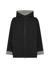 GIACCONE BICOLORE IN SCUBA CON ZIP NERO - BLACK Addiction | DEHA