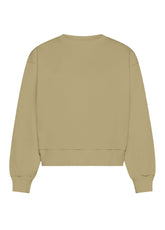 FELPA GIROCOLLO IN COTONE ORGANICO MARRONE - CAMEL BROWN | DEHA