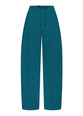 SOFT FINE-WALE CORDUROY TROUSERS - GREEN - TEAL GREEN | DEHA