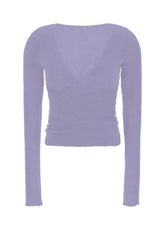 CARDIGAN INCROCIATO IN BOUCLE' VIOLA - BRIGHT VIOLET | DEHA
