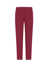 SLIM FIT TROUSERS IN STRETCH COTTON - RED - CHERRY RED | DEHA