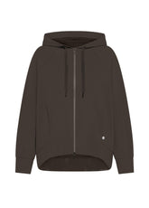 ZIP-UP HOODIE IN MILANO RIB KNIT - BROWN - Leisurewear | DEHA