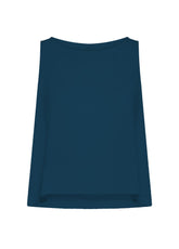 TOP IN POPLINE ELASTICIZZATO BLU - BLUE NIGHT | DEHA