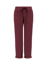 PANTALONI DRITTI IN VELLUTO 1000 RIGHE ROSSO - CHERRY RED | DEHA