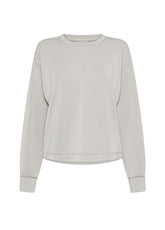 SWEATSHIRT MIT RUNDHALSAUSSCHNITT AUS SOFT TOUCH-MODAL IN GRAU - Freizeitkleidung | DEHA
