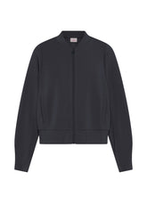 BOMBER FULL ZIP IN MODAL SOFT TOUCH NERO - BLACK | DEHA