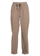 Straight Fit Hose Aus Stretch-Popline - Braun - KHAKI BROWN | DEHA