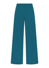 LIGHTWEIGHT WOOL TROUSERS - GREEN - TEAL GREEN | DEHA