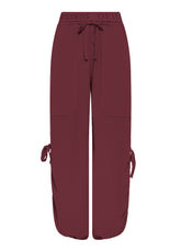 MAGNUM TROUSERS IN FINE-WALE VELVET - RED - CHERRY RED | DEHA