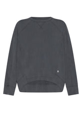 FELPA GARZATA EFFETTO MALTINTO NERO - BLACK | DEHA