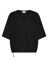 Leichte Bluse Aus Baumwollmussalin - Schwarz - BLACK | DEHA