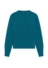 MODAL-SWEATSHIRT MIT RUNDHALSAUSSCHNITT VON DEHA - GRUEN - TEAL GREEN | DEHA