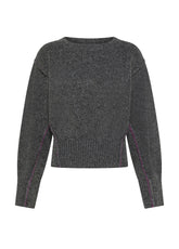 MAGLIONE GIROCOLLO IN MISTO LANA GRIGIO - GREY | DEHA