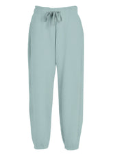 BALLOON-HOSE AUS BIO-BAUMWOLL-SWEAT - BLAU - FOGGY LIGHT BLUE | DEHA