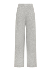 GREY LUREX KNIT TROUSERS - GREY MELANGE | DEHA