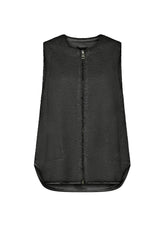 TEDDY-WESTE IN WILDLEDER-OPTIK MIT REISSVERSCHLUSS - SCHWARZ - NEW DROP | DEHA