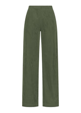 HOSE AUS STRETCH-SAMT - GRUEN - Freizeitkleidung | DEHA