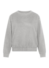 FELPA GIROCOLLO JACQUARD E LUREX GRIGIO - NEW DROP | DEHA