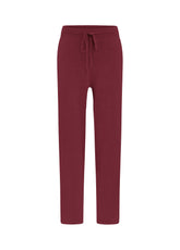 KNITTED CARROT PANTS - RED - CORDOVAN RED | DEHA