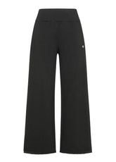PANTALONE PALAZZO IN COTONE PESANTE NERO - BLACK | DEHA