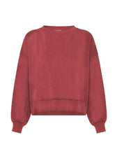 MARBLED COMFORT SWEATSHIRT - RED - CORDOVAN RED | DEHA