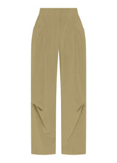 PANTALONE BALLOON VELLUTO MILLE RIGHE MARRONE - CAMEL BROWN | DEHA