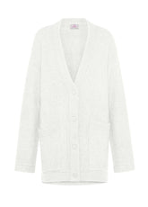 FLUFFY CARDIGAN - WHITE - MILK WHITE | DEHA