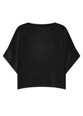 Wide Linen Top - Black - BLACK | DEHA