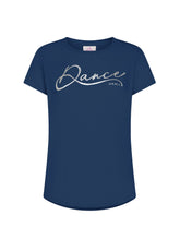 T-SHIRT CON STAMPA IN COTONE FLAMMÉ BLU - BLUE NIGHT | DEHA