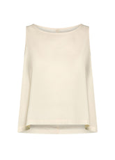 TOP IN POPLINE ELASTICIZZATO BIANCO - CREAM | DEHA